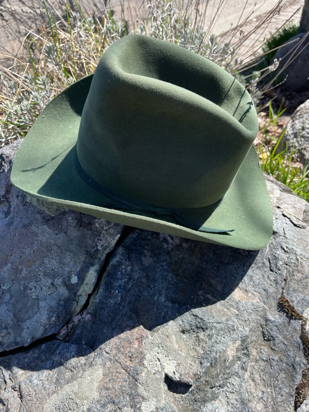 Vintage American Hat Company Forest Green Cowboy/Girl Hat Size 7